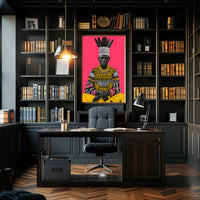 Traditional African Attire with Intricate Patterns Cultural Poster PosterGoat
