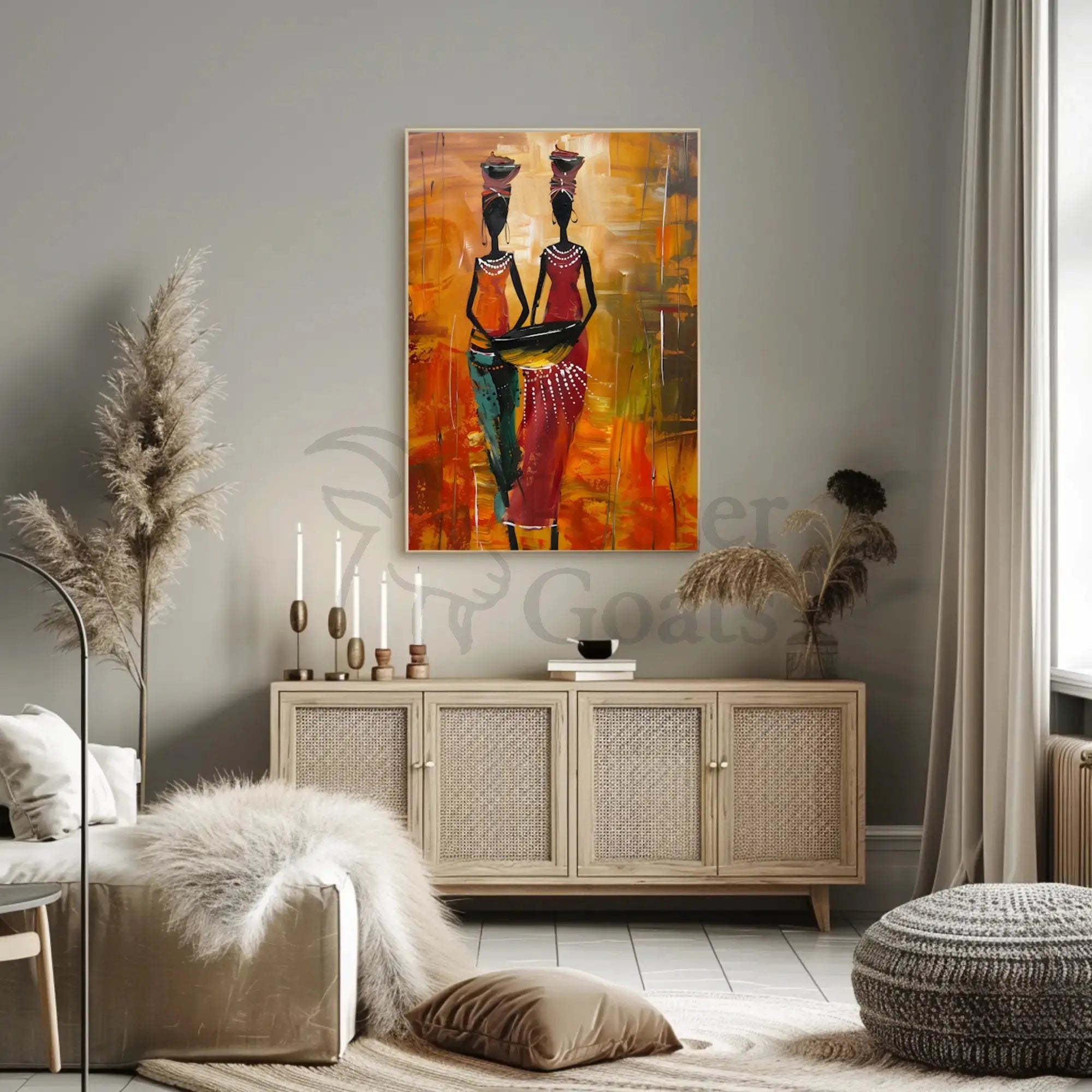 Traditional African Women's Art Vibrant Heritage Cultural Poster PosterGoat