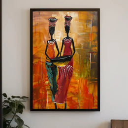 Traditional African Women's Art Vibrant Heritage Cultural Poster PosterGoat