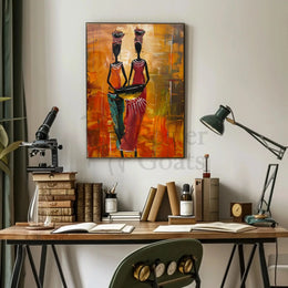 Traditional African Women's Art Vibrant Heritage Cultural Poster PosterGoat