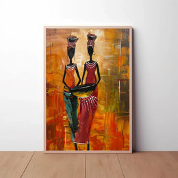 Traditional African Women's Art Vibrant Heritage Cultural Poster PosterGoat
