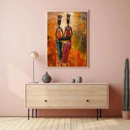 Traditional African Women's Art Vibrant Heritage Cultural Poster PosterGoat