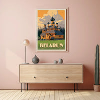 Traditional Belarusian Church Vintage Travel Poster PosterGoat