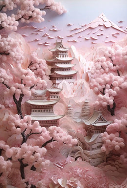 Traditional East Asian Cherry Blossoms Poster Cultural or Heritage Poster PosterGoat