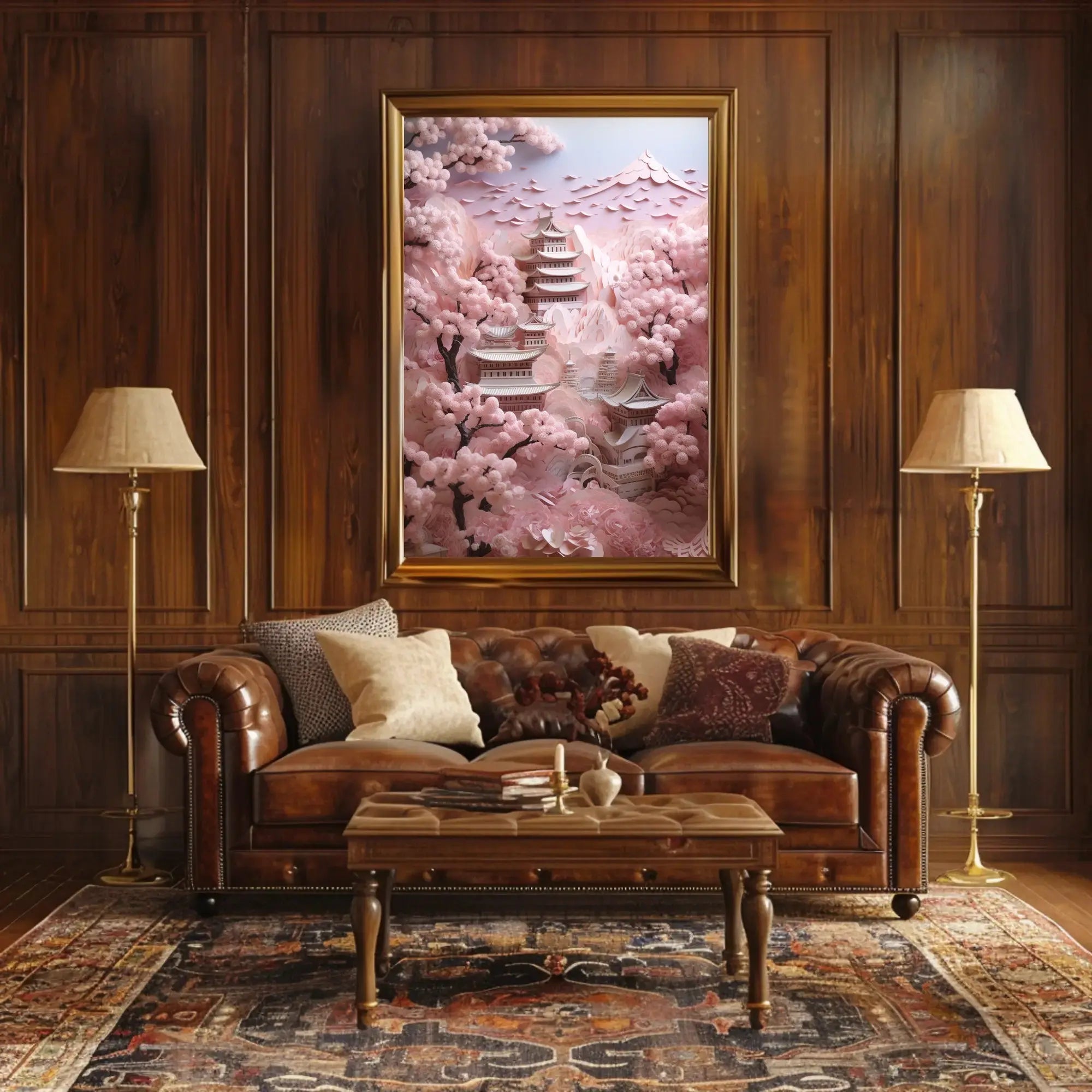 Traditional East Asian Cherry Blossoms Poster Cultural or Heritage Poster PosterGoat