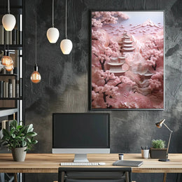 Traditional East Asian Cherry Blossoms Poster Cultural or Heritage Poster PosterGoat