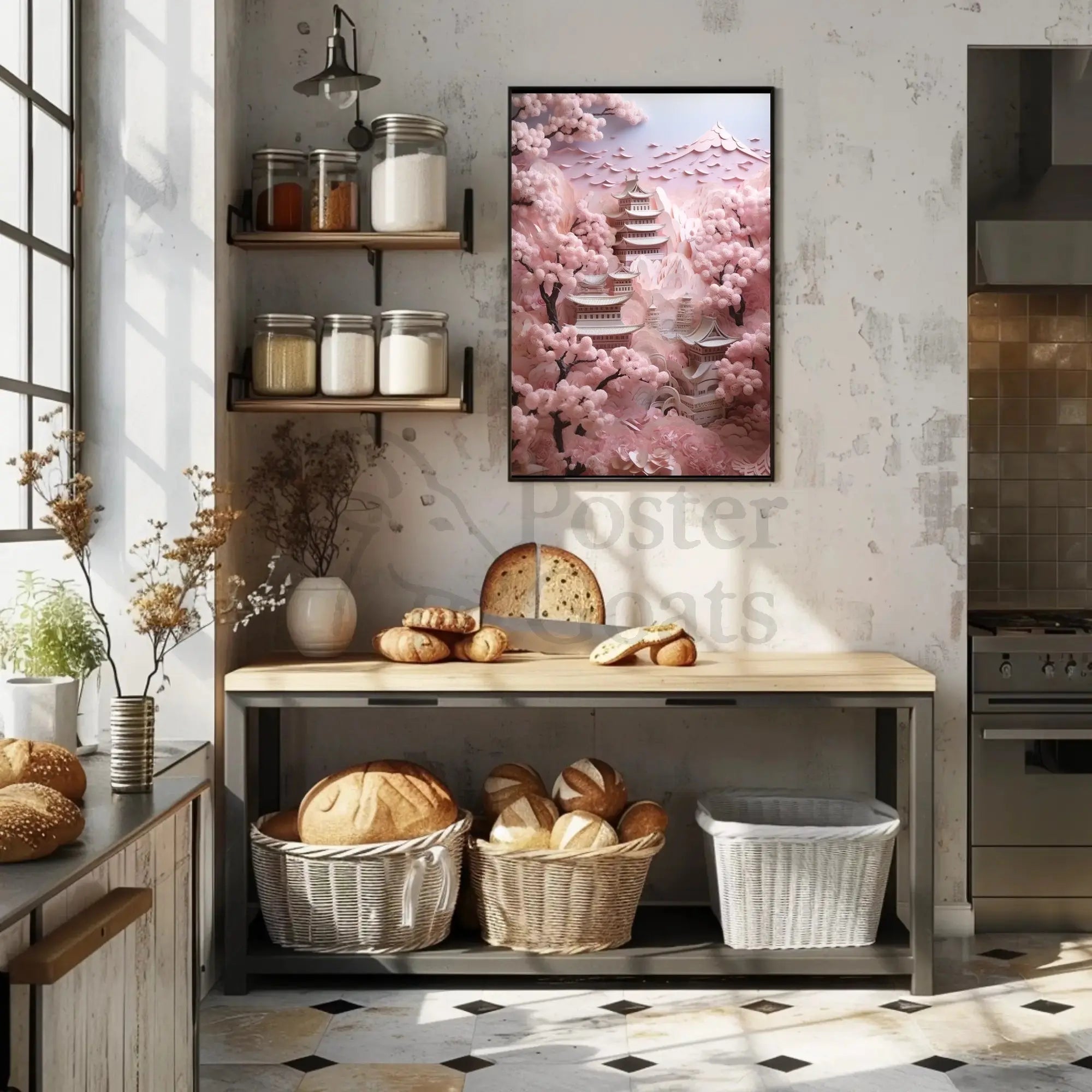 Traditional East Asian Cherry Blossoms Poster Cultural or Heritage Poster PosterGoat
