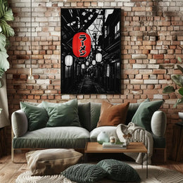 Traditional Japanese Alleyway Art Print: Cultural Heritage Poster PosterGoat