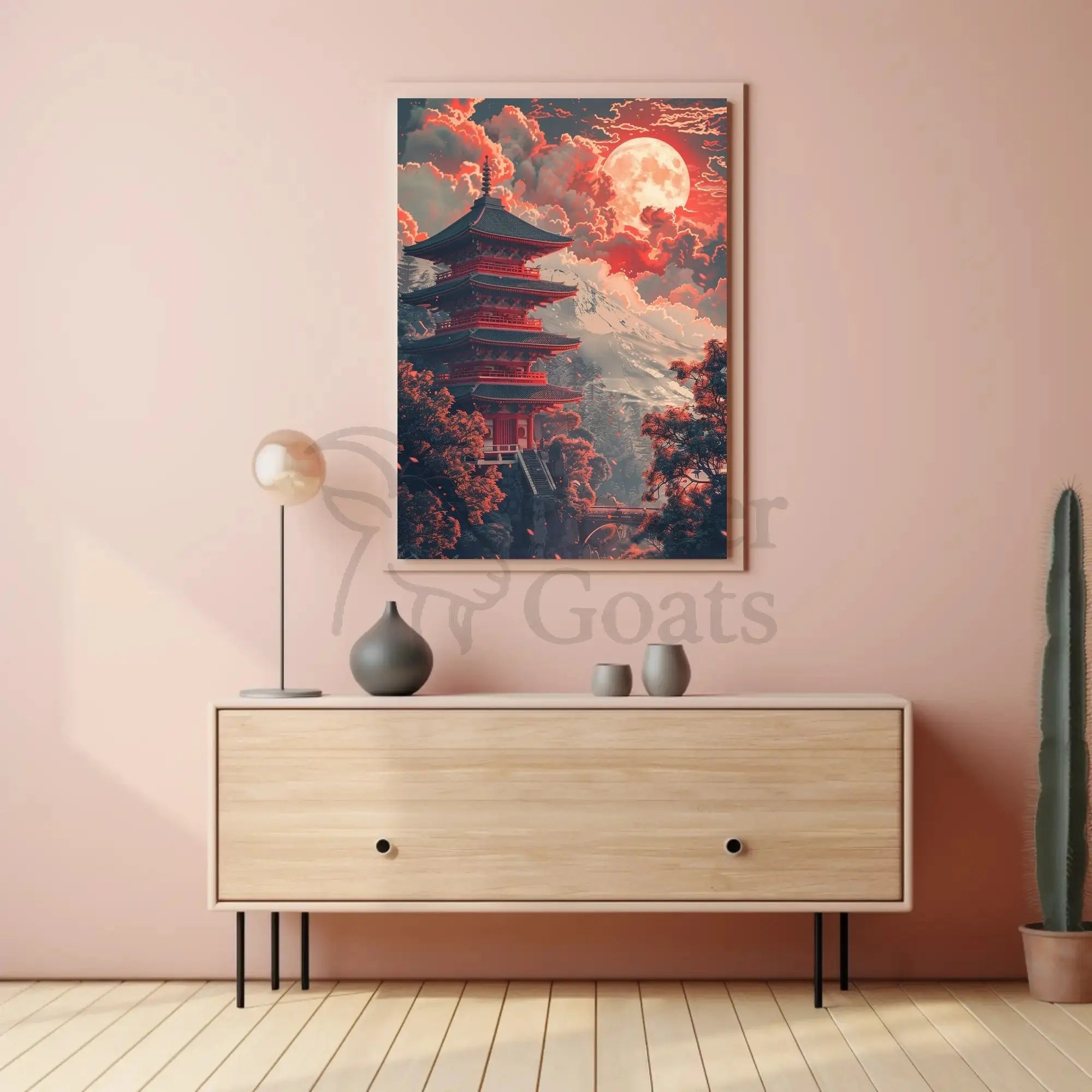 Traditional Japanese Pagoda Art Print - Cultural or Heritage Poster PosterGoat