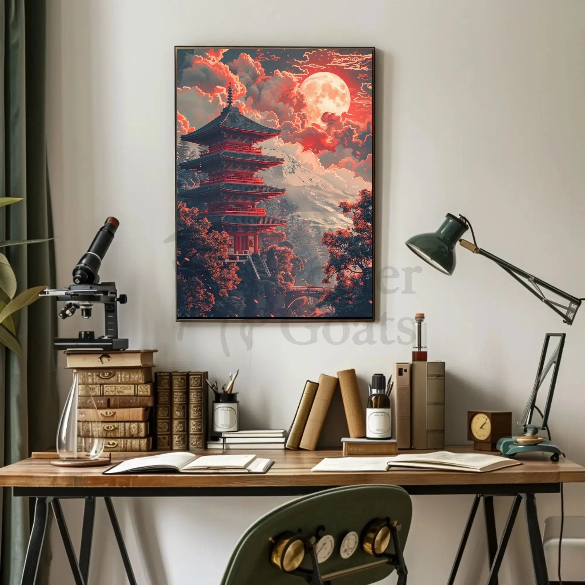 Traditional Japanese Pagoda Art Print - Cultural or Heritage Poster PosterGoat