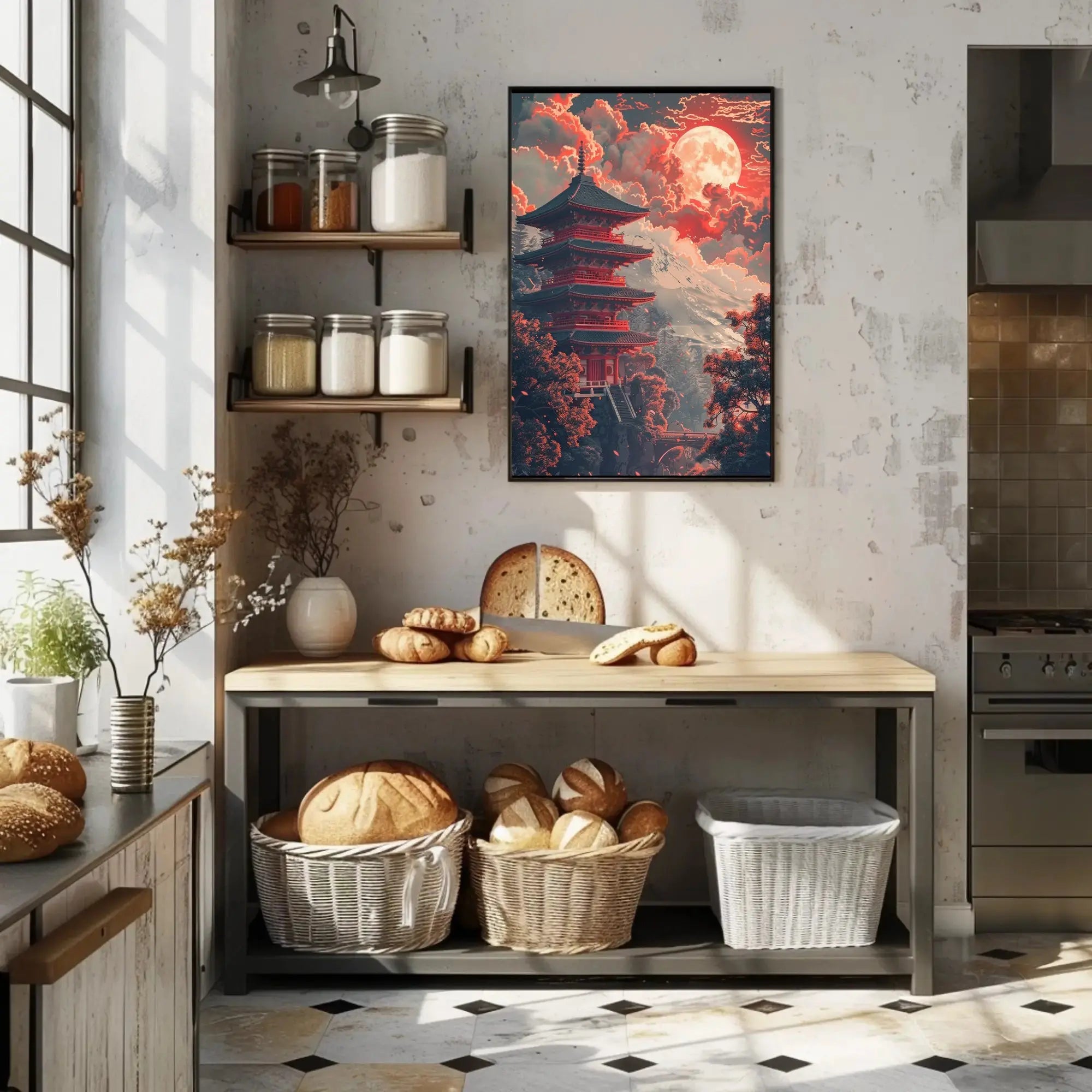 Traditional Japanese Pagoda Art Print - Cultural or Heritage Poster PosterGoat