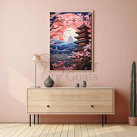 Traditional Kyoto Cherry Blossoms Cultural Heritage Poster PosterGoat