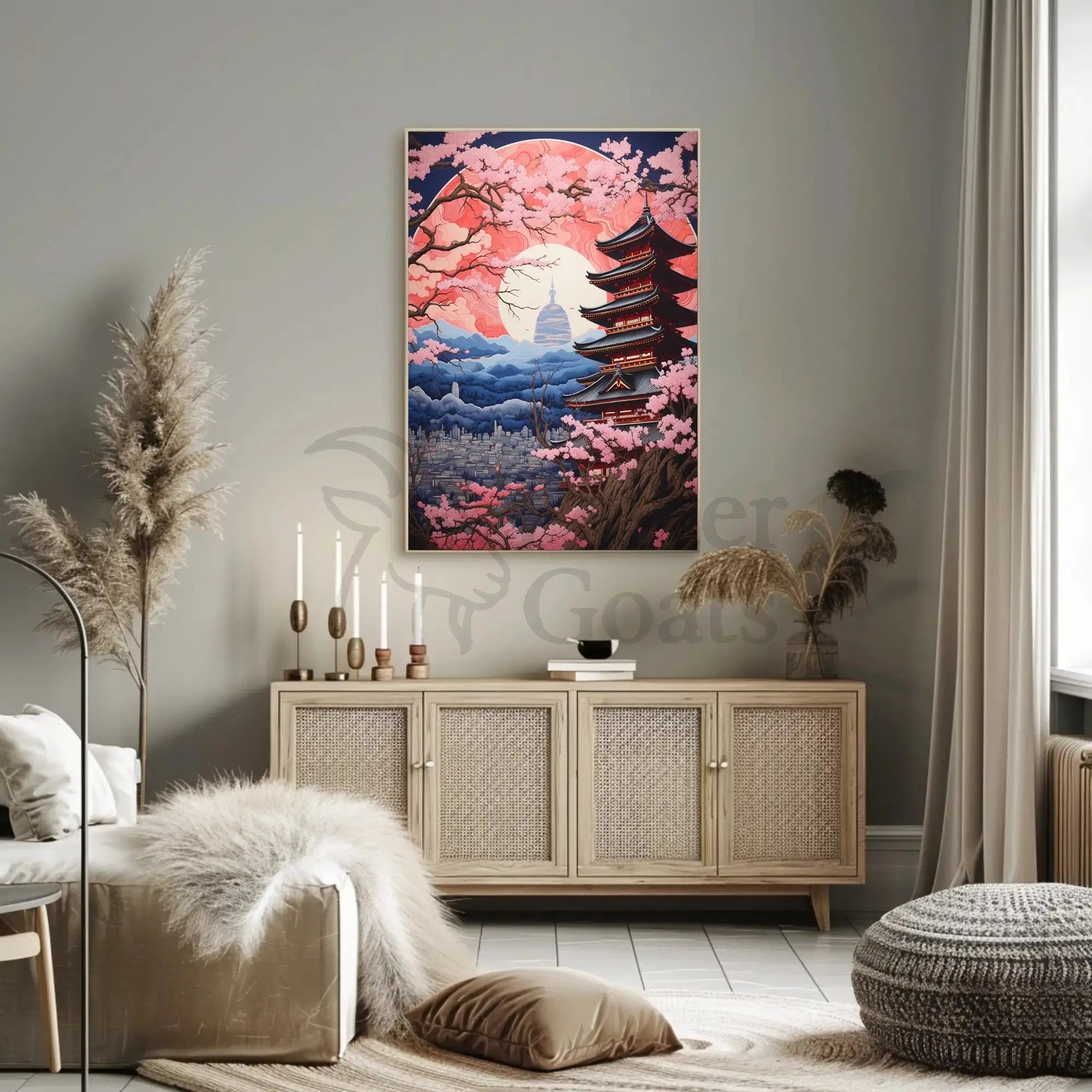 Traditional Kyoto Cherry Blossoms Cultural Heritage Poster PosterGoat