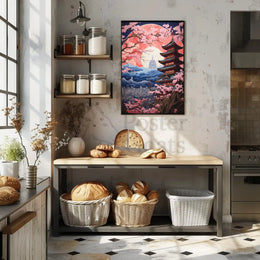 Traditional Kyoto Cherry Blossoms Cultural Heritage Poster PosterGoat