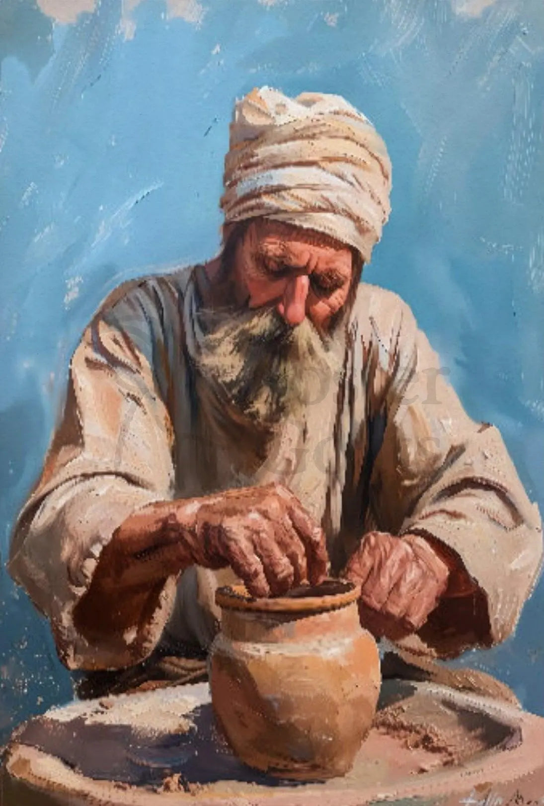 Traditional Pottery Craftsmanship Heritage Poster PosterGoat