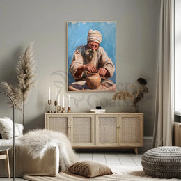 Traditional Pottery Craftsmanship Heritage Poster PosterGoat