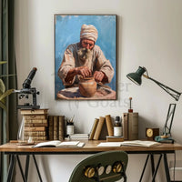 Traditional Pottery Craftsmanship Heritage Poster PosterGoat
