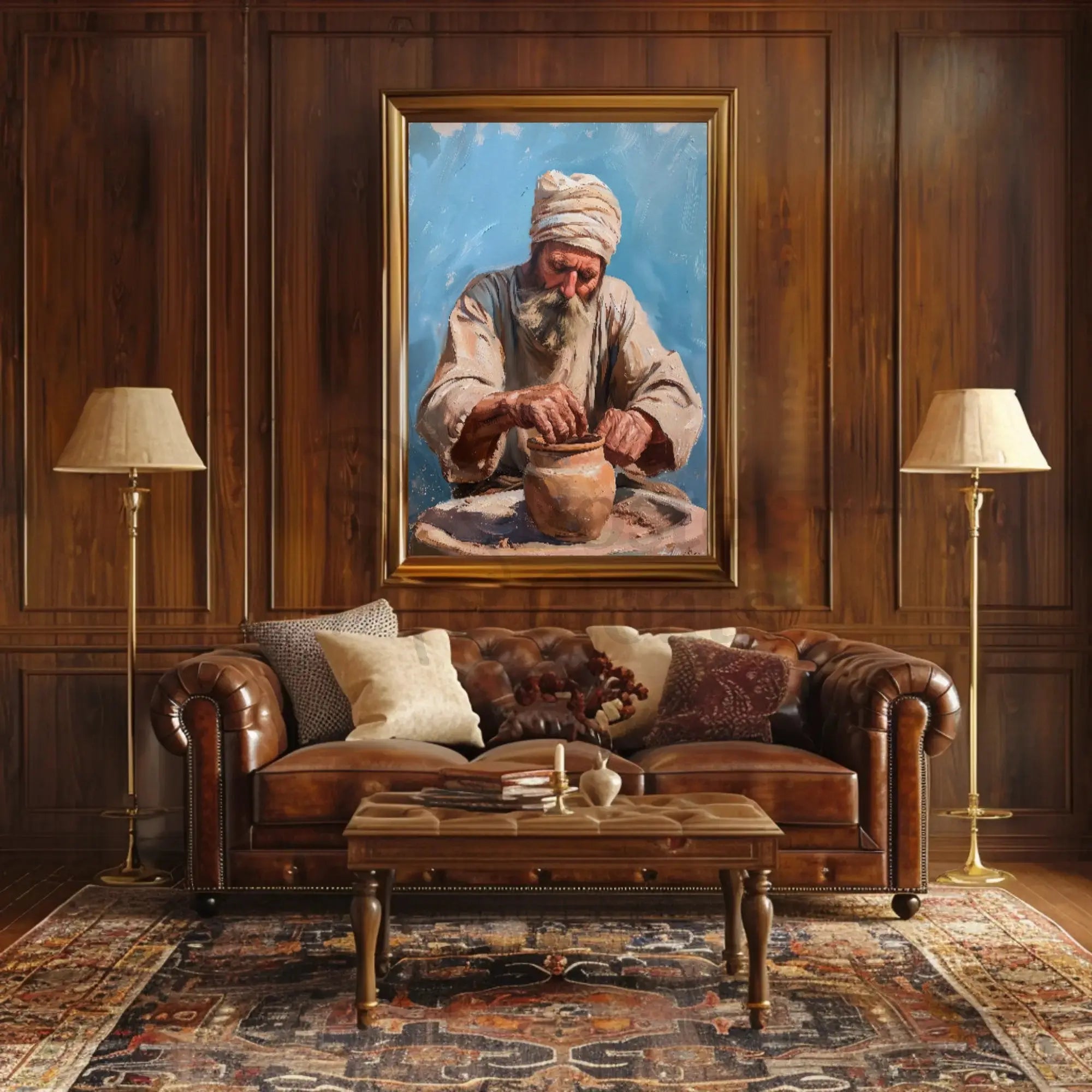 Traditional Pottery Craftsmanship Heritage Poster PosterGoat