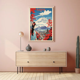 Traditional and Modern Japan Fusion Urban or Cityscape Poster PosterGoat