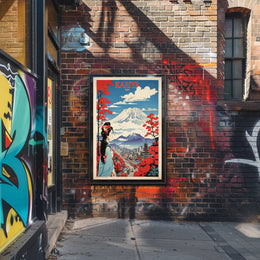 Traditional and Modern Japan Fusion Urban or Cityscape Poster PosterGoat