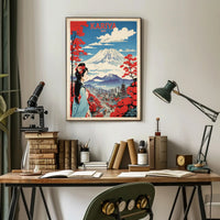 Traditional and Modern Japan Fusion Urban or Cityscape Poster PosterGoat