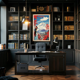 Traditional and Modern Japan Fusion Urban or Cityscape Poster PosterGoat