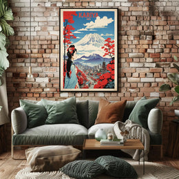 Traditional and Modern Japan Fusion Urban or Cityscape Poster PosterGoat
