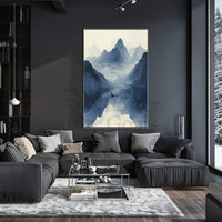 Tranquil Blue Lake Scenic View Artistic Poster PosterGoat