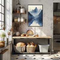 Tranquil Blue Lake Scenic View Artistic Poster PosterGoat