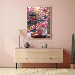 Tranquil East Asian Garden Scene Cultural Poster PosterGoat