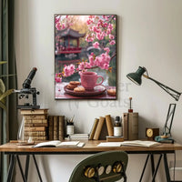 Tranquil East Asian Garden Scene Cultural Poster PosterGoat