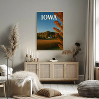 Tranquil Iowa Autumn Landscape Art Travel Poster PosterGoat