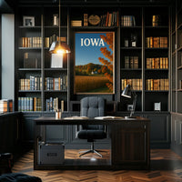 Tranquil Iowa Autumn Landscape Art Travel Poster PosterGoat