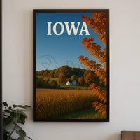 Tranquil Iowa Autumn Landscape Art Travel Poster PosterGoat