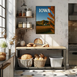 Tranquil Iowa Autumn Landscape Art Travel Poster PosterGoat