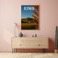 Tranquil Iowa Autumn Landscape Art Travel Poster PosterGoat