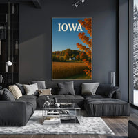 Tranquil Iowa Autumn Landscape Art Travel Poster PosterGoat
