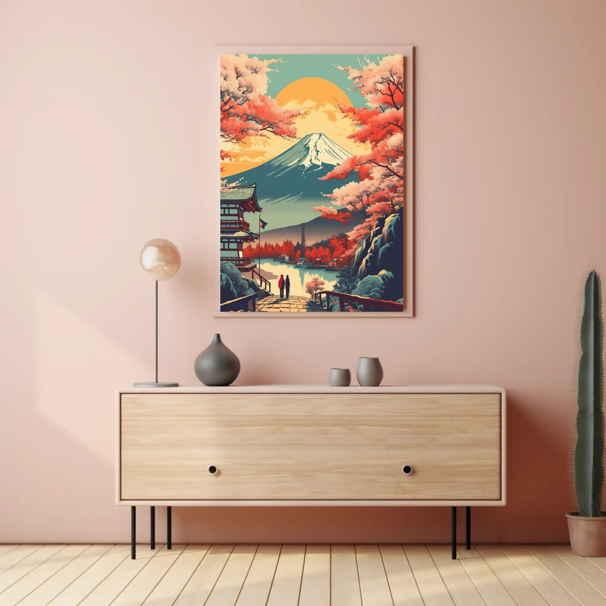 Tranquil Mount Fuji Landscape Cultural or Heritage Poster PosterGoat