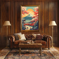 Tranquil Mount Fuji Landscape Cultural or Heritage Poster PosterGoat