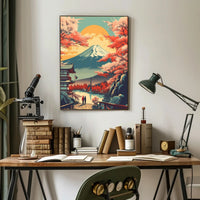 Tranquil Mount Fuji Landscape Cultural or Heritage Poster PosterGoat