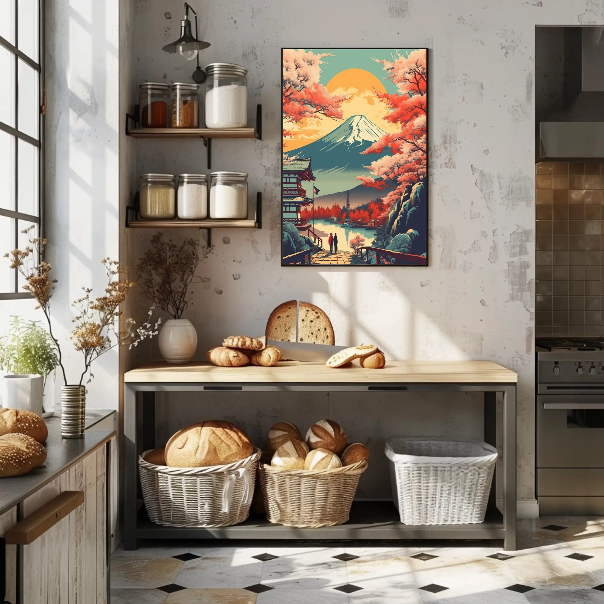 Tranquil Mount Fuji Landscape Cultural or Heritage Poster PosterGoat