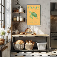 Tranquil Stanley Beach Sea Turtle Travel Poster PosterGoat
