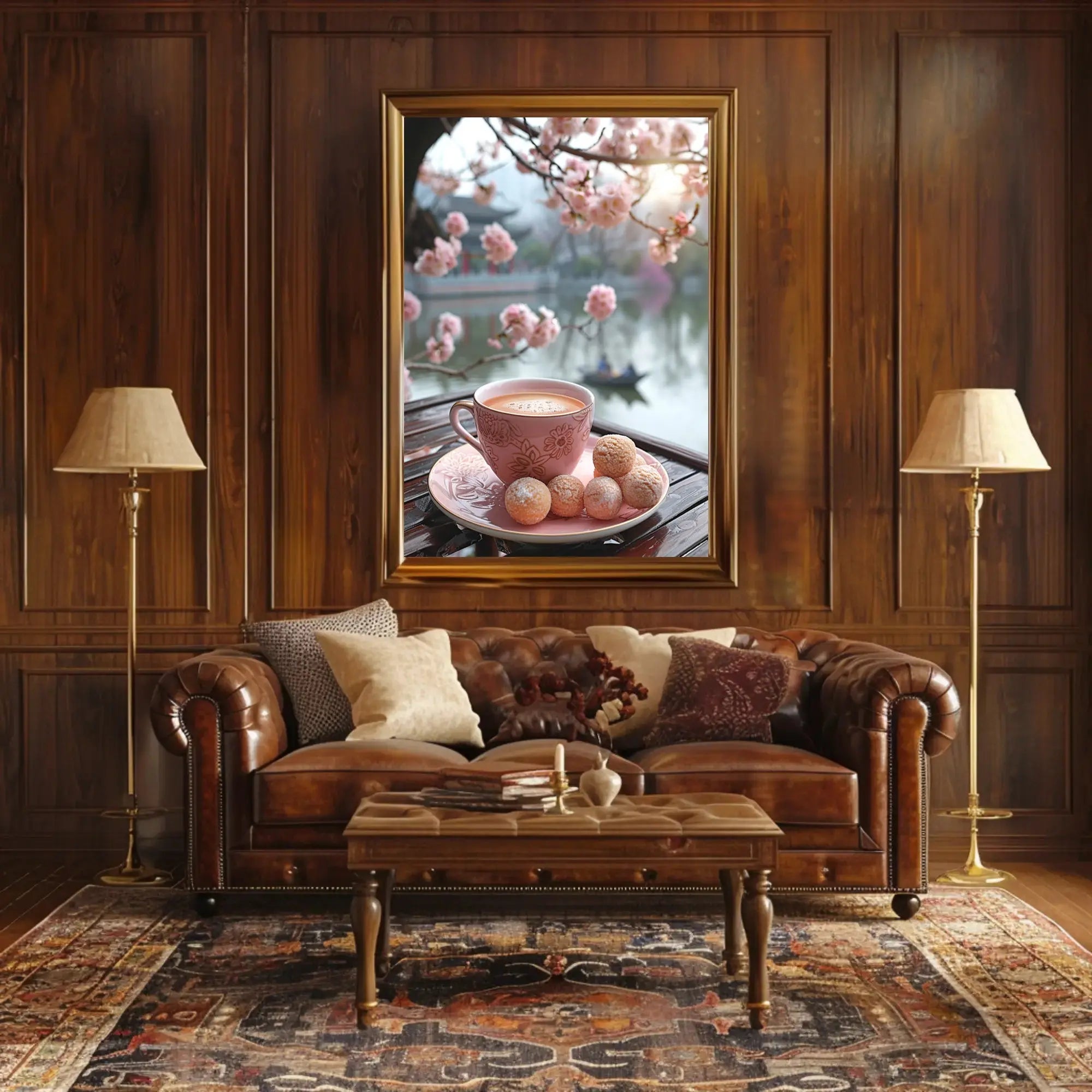Tranquil Tea Ceremony Scene Cultural or Heritage Poster PosterGoat