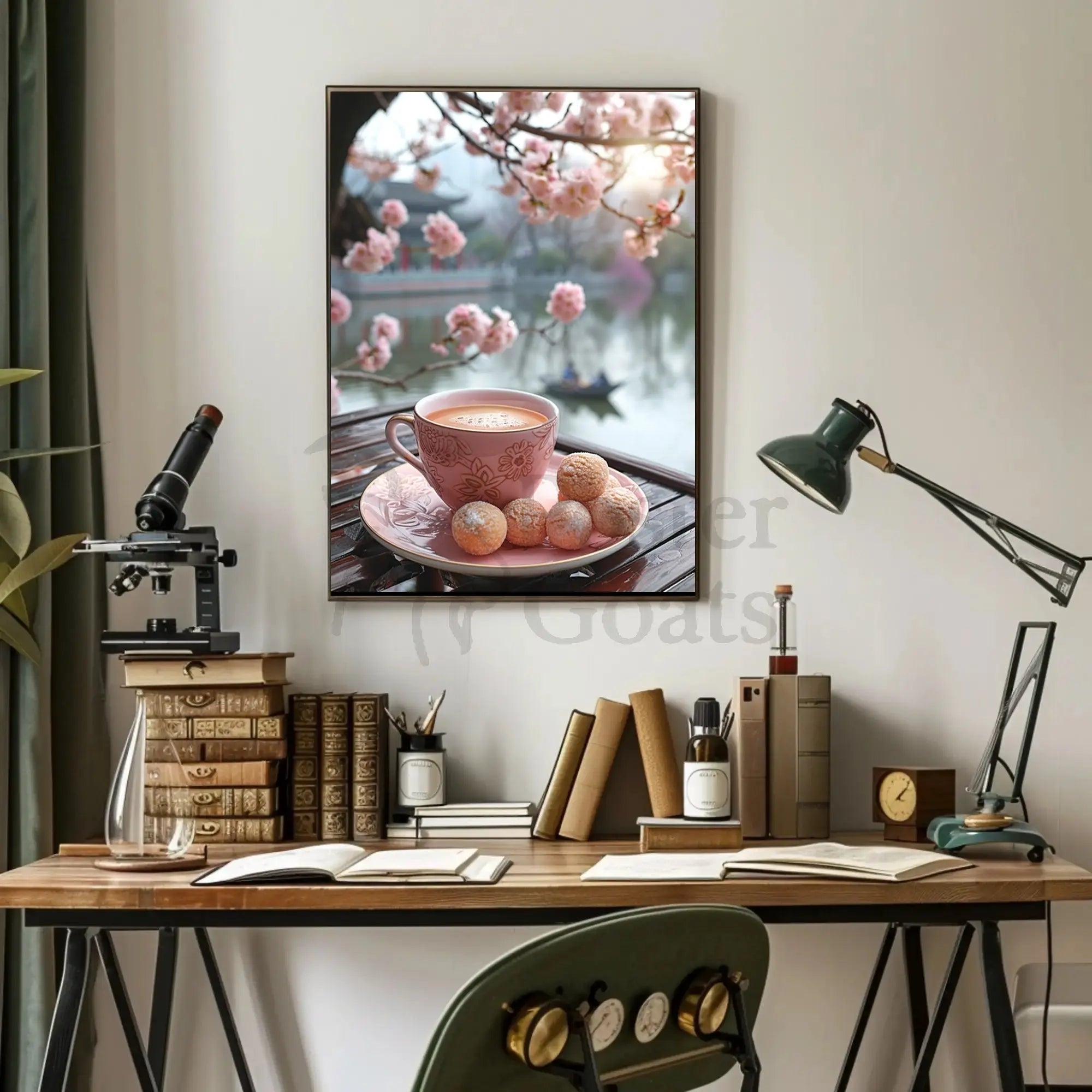 Tranquil Tea Ceremony Scene Cultural or Heritage Poster PosterGoat