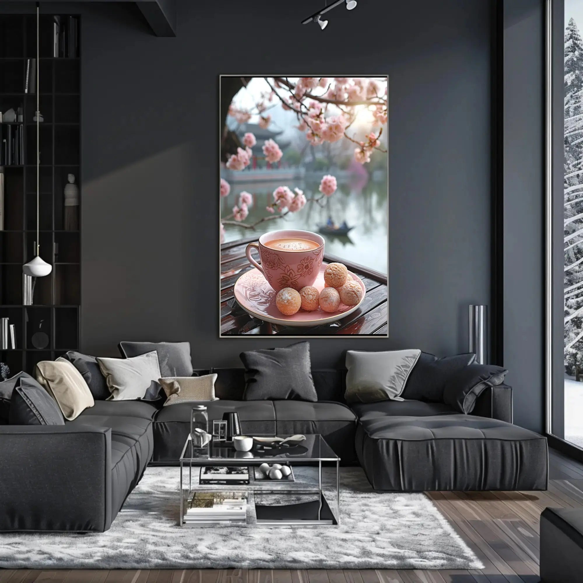 Tranquil Tea Ceremony Scene Cultural or Heritage Poster PosterGoat