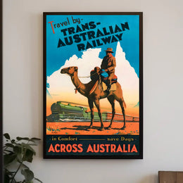 Trans-Australian Railway Vintage Travel Poster PosterGoat