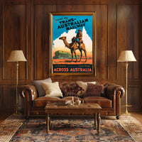 Trans-Australian Railway Vintage Travel Poster PosterGoat