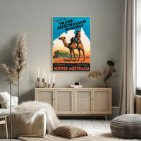Trans-Australian Railway Vintage Travel Poster PosterGoat