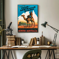 Trans-Australian Railway Vintage Travel Poster PosterGoat