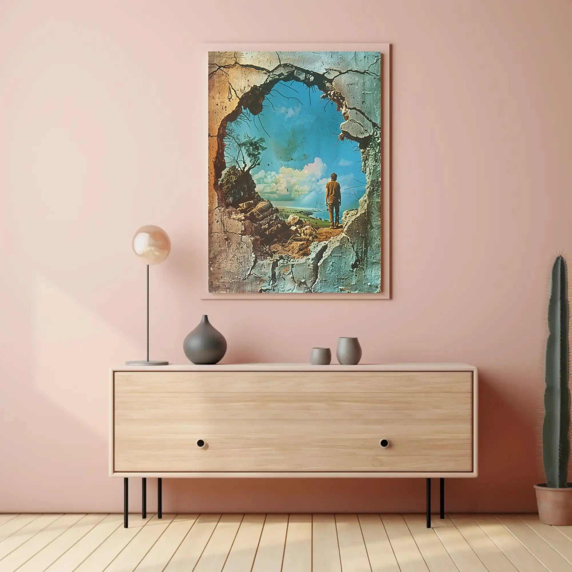 Transformation Escape Surreal Landscape Artistic Poster PosterGoat